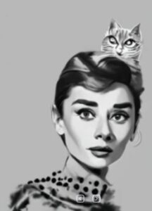 Audrey Hepburn loved cats. Look at this picture.
